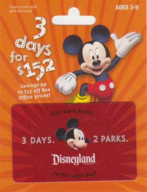 Watch for special promotions on gift card purchases. Disneyland 3 Day Mickey Mouse | Disney gift card, Disney ...