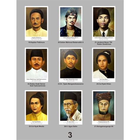 Jual Poster Pahlawan Nasional 19 36 Shopee Indonesia