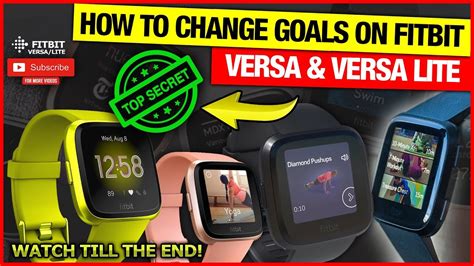 How To Change Goals Fitbit Sense Versa3 Versa2 Versa Lite Ionic YouTube