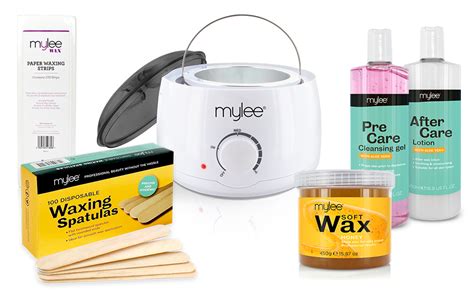 Mylee Complete Waxing Kit Includes Salon Quality Wax Heater Soft Cream Wax Waxing Strips