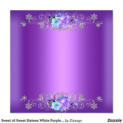 Create Your Own Invitation Purple Flower Background