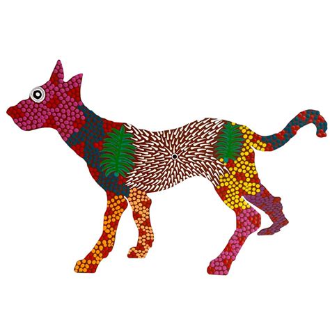 Aboriginal Art Metal Desert Dog Unique Australian Ts Online Bits