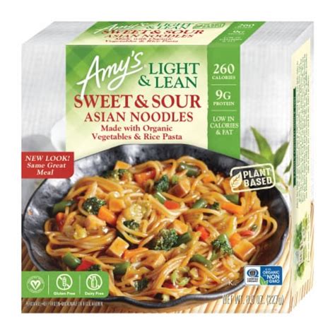 Amys Light And Lean Sweet And Sour Asian Noodle Frozen Meal 8 Oz Kroger