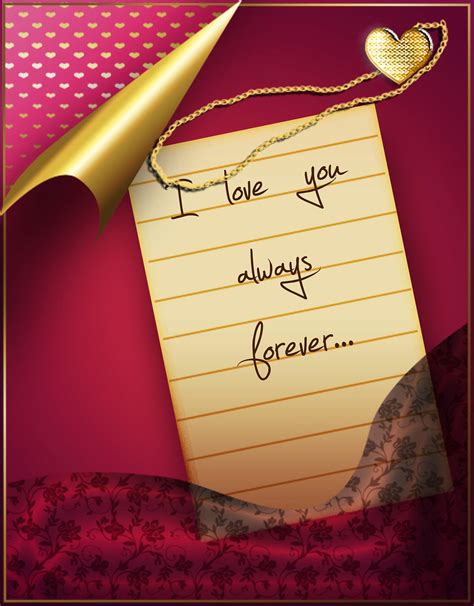 Valentines Day Love Letter Happy Valentines Day Card A Love