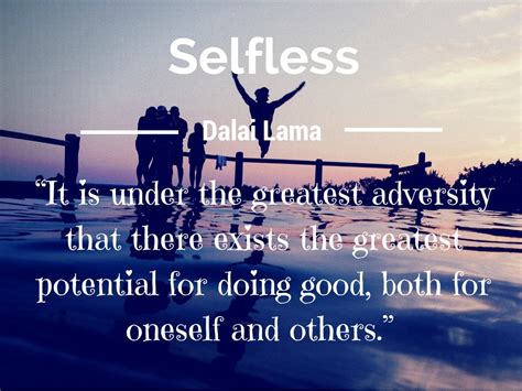 Selfless It Is Under The