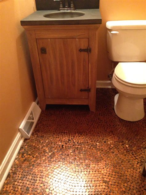 Pennie Floor In A Small Bathroom I Keep Seeing Penny Floors And I M