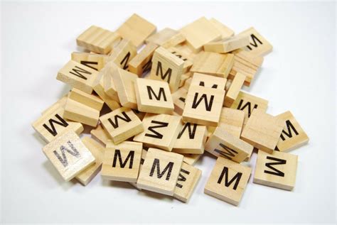 Same Letter Wooden Scrabble Tile Bags M No Number Value Celloexpress