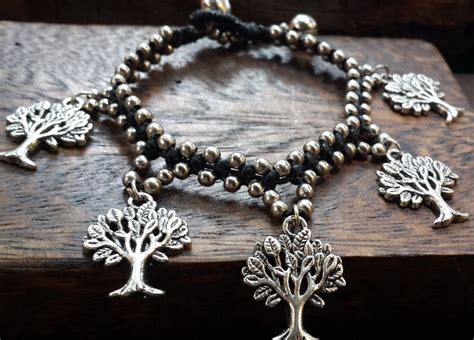 Hill Tribe Silver Bead And Tree Of Life Charm Bracelets Hill Tribe Silver Beads Hill Tribe