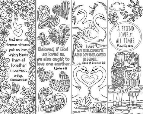 Set Of 8 Coloring Bible Cards Cute Scripture Doodles Etsy Coloring
