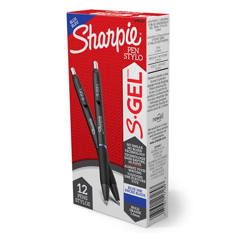 Sharpie S Gel Gel Pens Bold Point 10mm Blue Ink Gel Pen 12 Count