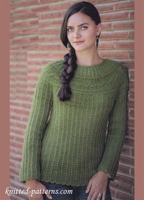 Free Crochet Pattern Yoke Sweater