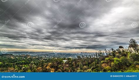 Overcast Sky Over Los Angeles Stock Image Image Of Color America