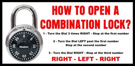 Check spelling or type a new query. Which Way To Turn A Combination Lock To Open? RIGHT - LEFT - RIGHT
