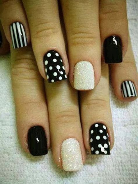 Cool black and white nail designs. 50 Crazily Cool Black and White Nail Art -DesignBump