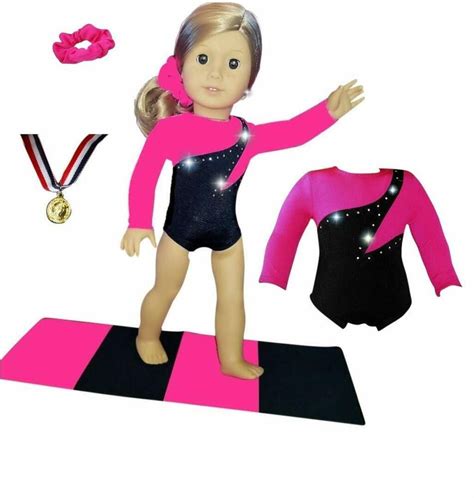 American Doll Gymnastics Clothes Girl Doll Outfit 4 Piece Set