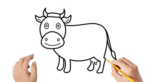 Cómo Dibujar Una Vaca Dibujos Sencillos Youtube