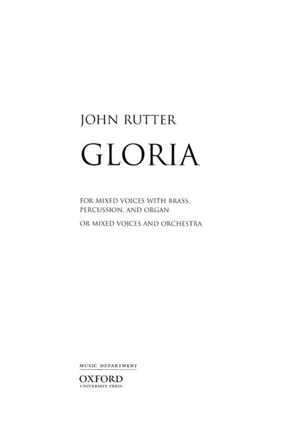 Gloria By John Rutter Choir Digital Sheet Music Sheet Music Plus