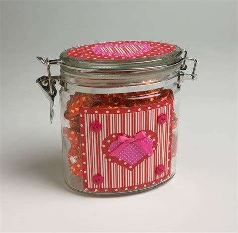 Decoupage Decoupaged Valentine Jar Valentines Day Diy Valentine