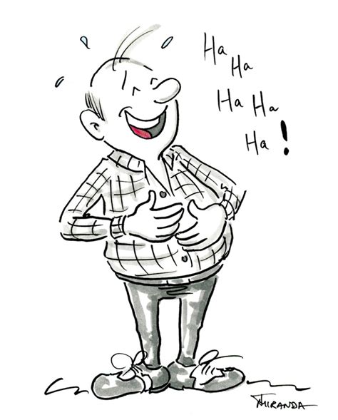 Cartoon Drawing Laughing Man • Joana Miranda Studio