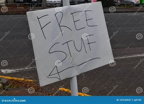Free Stuff Sign Stock Image Image Of Arrow Auckland 187244547