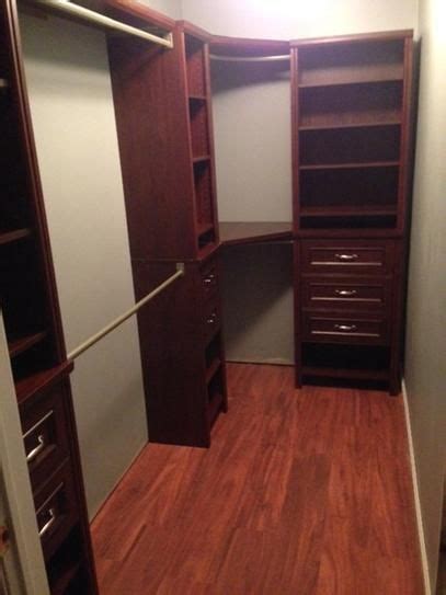 Preparing your own design will meet your storage needs. ClosetMaid Impressions Narrow 48 in. W - 108 in. W Dark ...