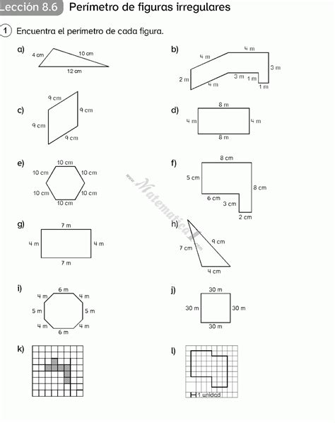 Ejercicios De Area Y Perimetros