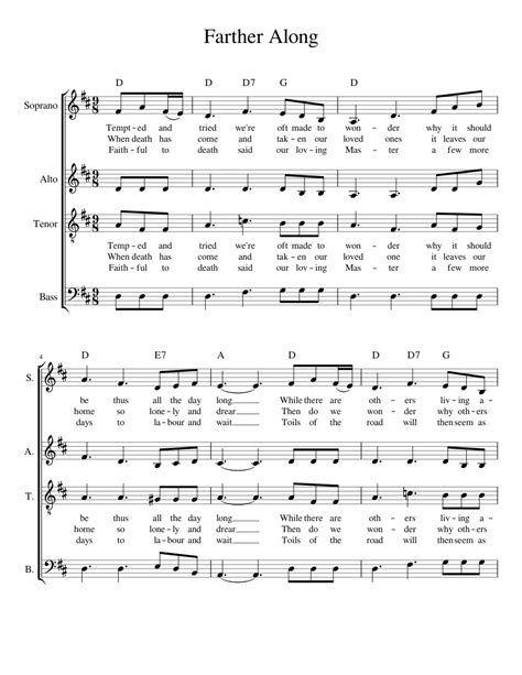 Farther Along Sheet Music For Voice Download Free In Pdf Or Midi
