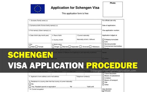 General Schengen Visa Application Procedure Schengen Travel