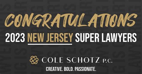 25 Cole Schotz Attorneys Named 2023 New Jersey Super Lawyers Cole Schotz
