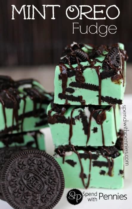 This no fail mint oreo marshmallow fudge is fun and festive and so easy to make! No Fail Mint Oreo Fudge - Spend With Pennies