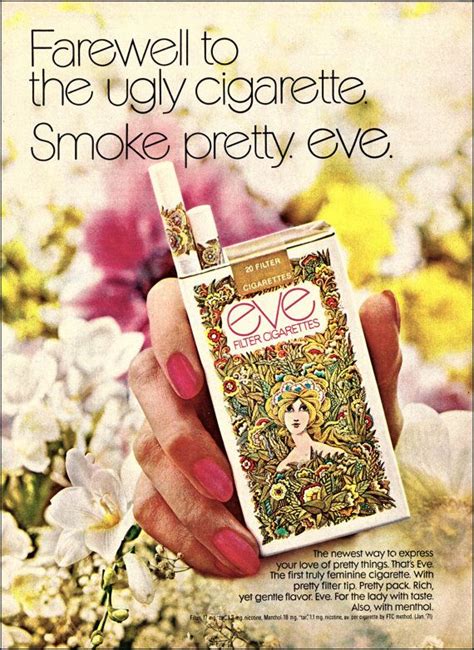 1971 Eve Cigarettes Vintage Print Advertisement 1970s Cigarettes Ad