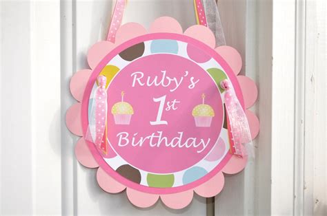 1st Birthday Party Door Sign Welcome Party Sign Birthday Etsy