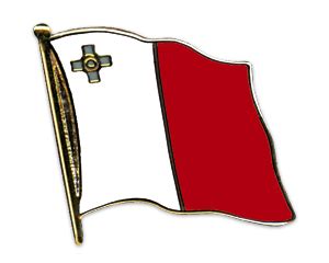 Die flagge besteht aus zwei gleich großen vertikalen streifen: Flaggen-Pin Malta-Fahne Flaggen-Pin Malta-Nationalflagge ...