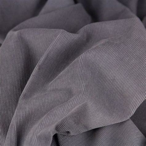 Cotton Corduroy Grey Needlecord Fabric Grey Cotton