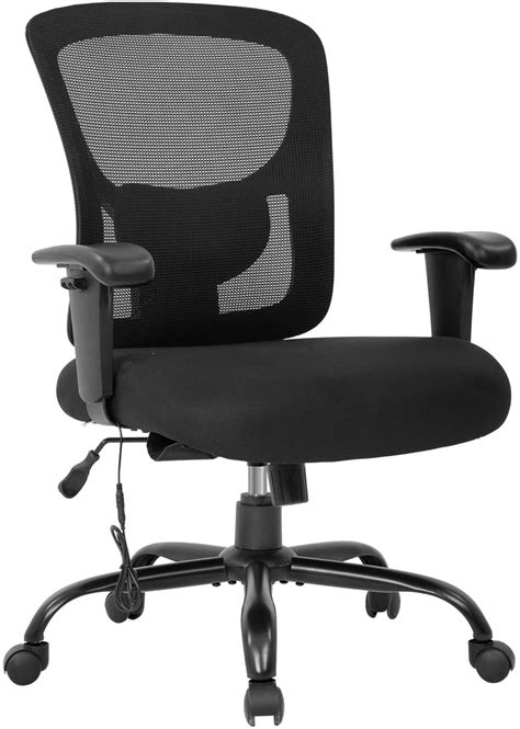 Big And Tall Office Chair 400lbs Wide Seat Mesh Desk Chair Massage