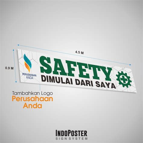 Spanduk Banner Slogan K3 Safety Dimulai Dari Saya Shopee Indonesia