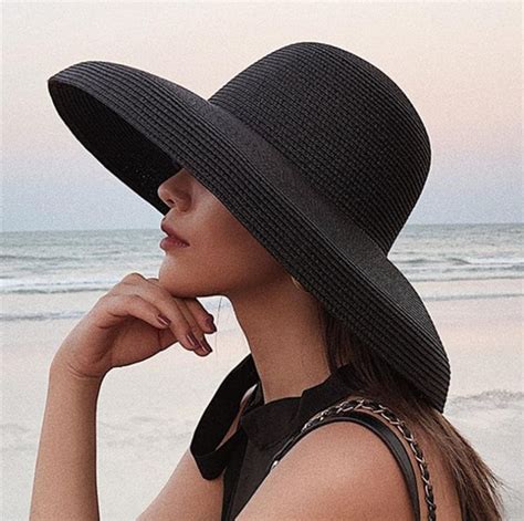 Hepburn Hat Oversized Straw Hat Sun Visor Straw Hat Ladies Big Etsy