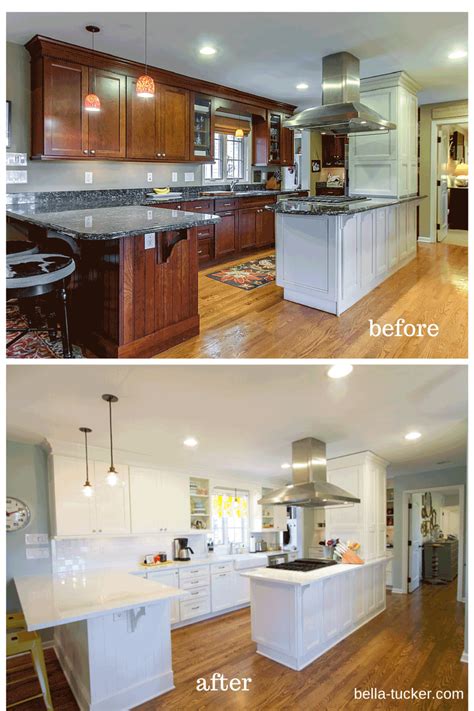 We successfully completed this project and painted our oak cabinets white over five years ago to achieve a smooth finish. 55+ Painting Kitchen Cabinets White before and after - Kitchen Cabinet Lighting Ideas ...