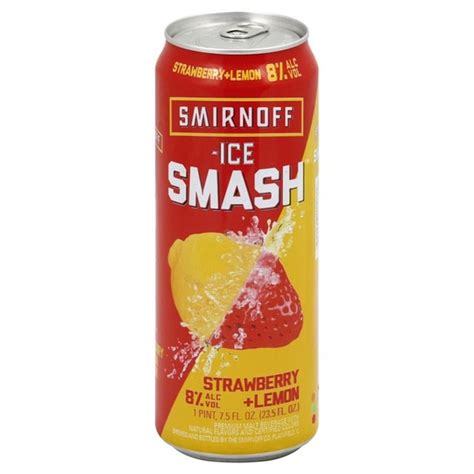 Smirnoff Smash Strawberry Lemon Malt Beer 235 Fl Oz Instacart