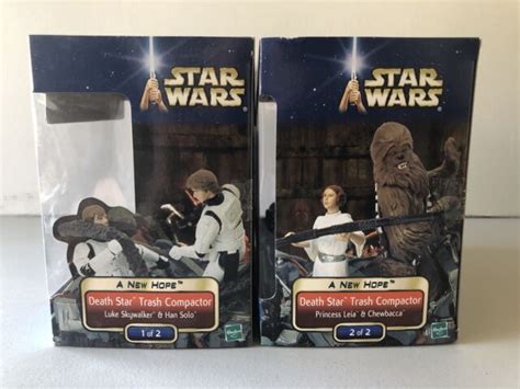 Star Wars Death Star Trash Compactor Set 1 And 2 Hasbro Sealed Misb Leia