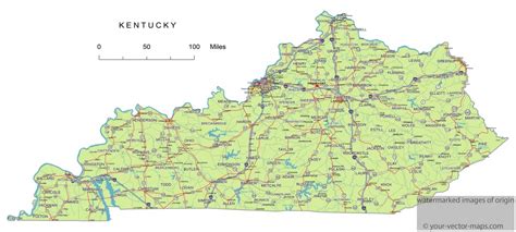 Kentucky State Route Network Map Kentucky Highways Map Cities Of