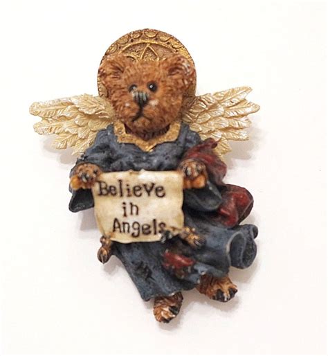 Boyds Bears Resin Angel Bear Believe In Angels Brooch Pin Angel