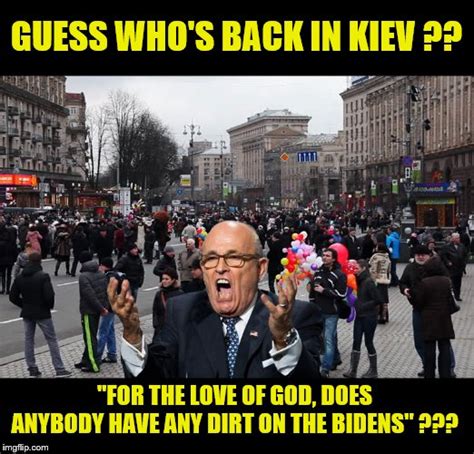 The former nyc mayor and current trump lapdog attended a baseball game on monday between the. politics rudy giuliani Memes & GIFs - Imgflip
