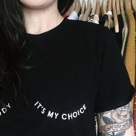 It S My Body It S My Choice Boobs Printed T Shirts Women Feminist Pro