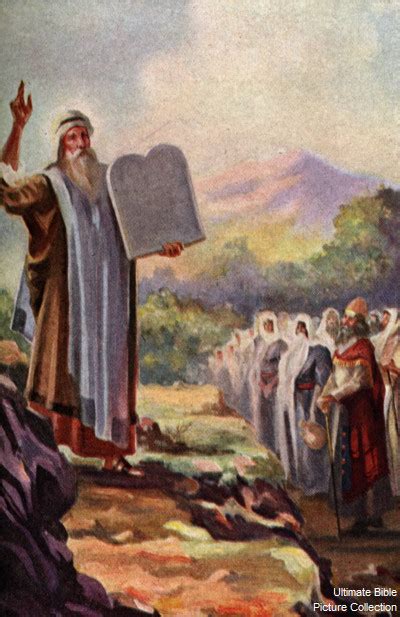 Exodus 32 Bible Pictures Moses Brings Ten Commandments From Mount Sinai