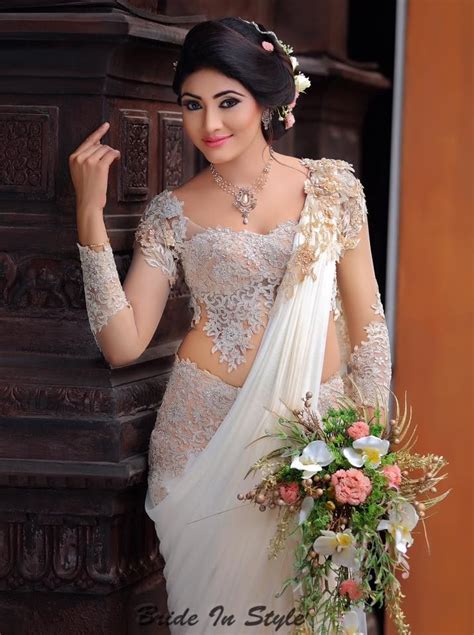 Sri Lankan Bride Designer Wear Outfits Bridal Bridesmaids Hair