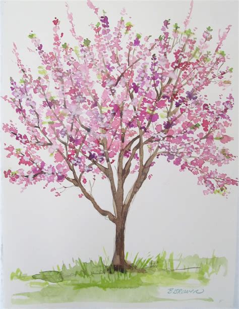 Beauty of Watercolor - Cherry Blossom Tree | VisArts Easy poppies🌹 no brushes acrylic painting sponge and cotton swabs beginners acrylic painting.
