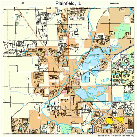 Plainfield Illinois Street Map 1760287