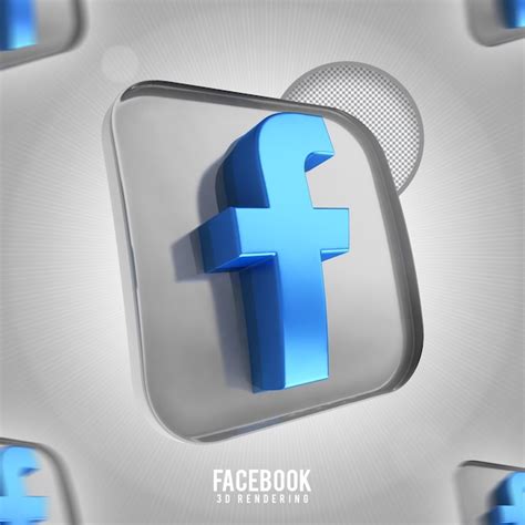 Premium Psd Banner Icon Facebook 3d Render Isolated