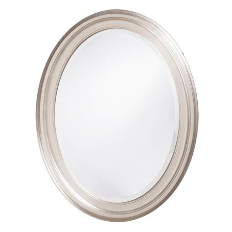 The Howard Elliott Collection 33 In X 25 In Brushed Nickel Round Framed Mirror 40109 The
